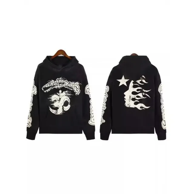 Chrome Hearts Hooded Sweatshirt Om Symbol Flame Print