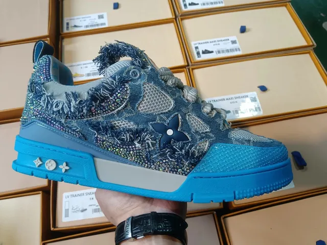 烫钻蓝色网面SK823