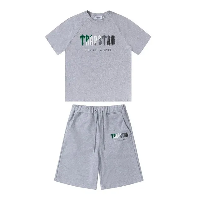 Corteiz T-Shirt and Shorts Set Trapstar Logo Print