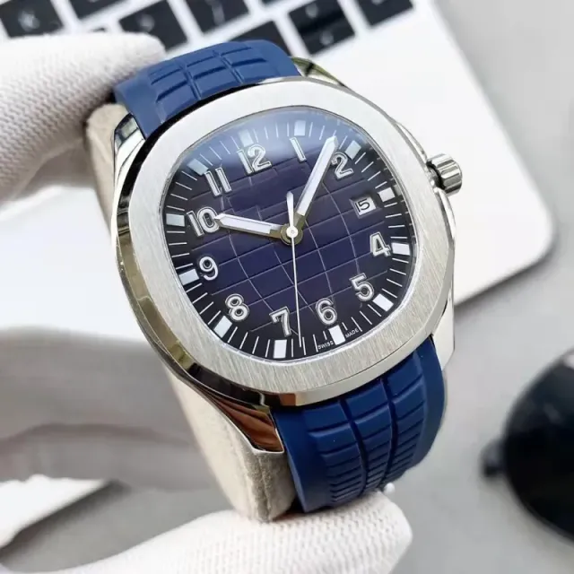 Patek Philippe Aquanaut Blue Dial with Grid Pattern
