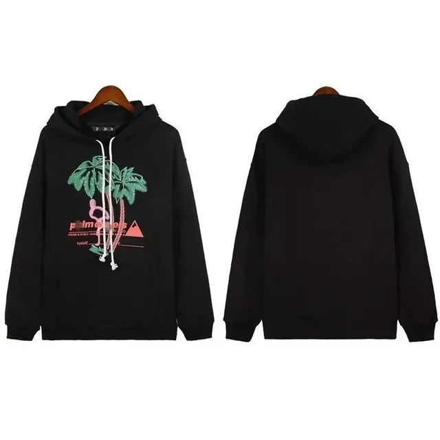Palm Angels Hoodie Flamingo Palm Print