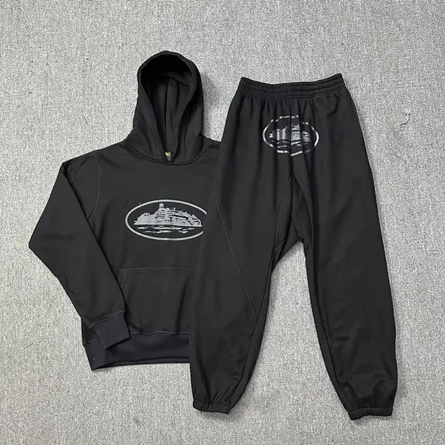 Hoodie and Joggers Set Yacht Logo Print