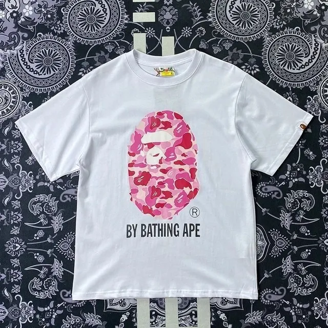 BAPE Shark Tee Pink Camo Ape Head