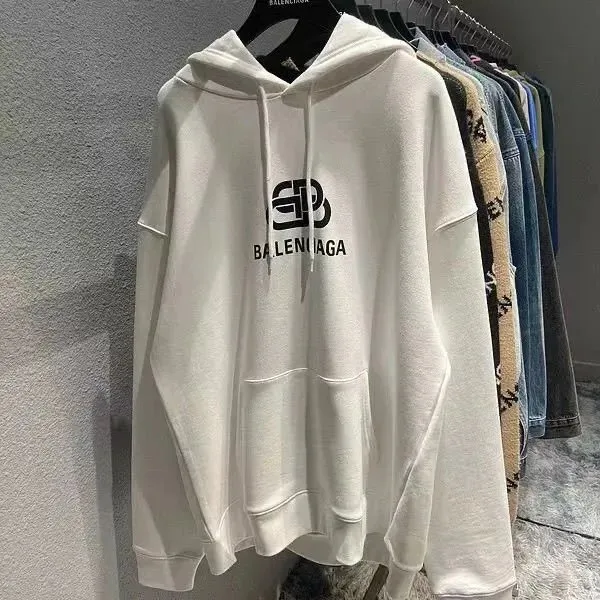 Balenciaga Logo Hoodie Black Logo