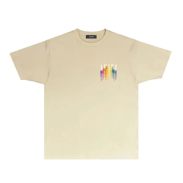Amiri Graphic Tee Rainbow Drip Logo