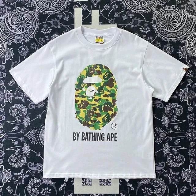 BAPE Shark Tee Camo Ape Head