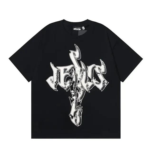 Hellstar Graphic Tee Jesus Cross Print