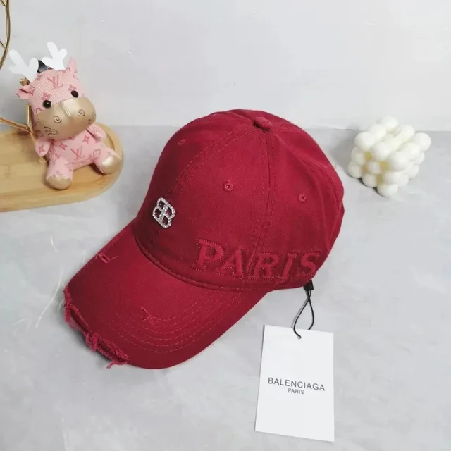 Balenciaga Baseball Cap Embroidered PARIS with Crystal Logo
