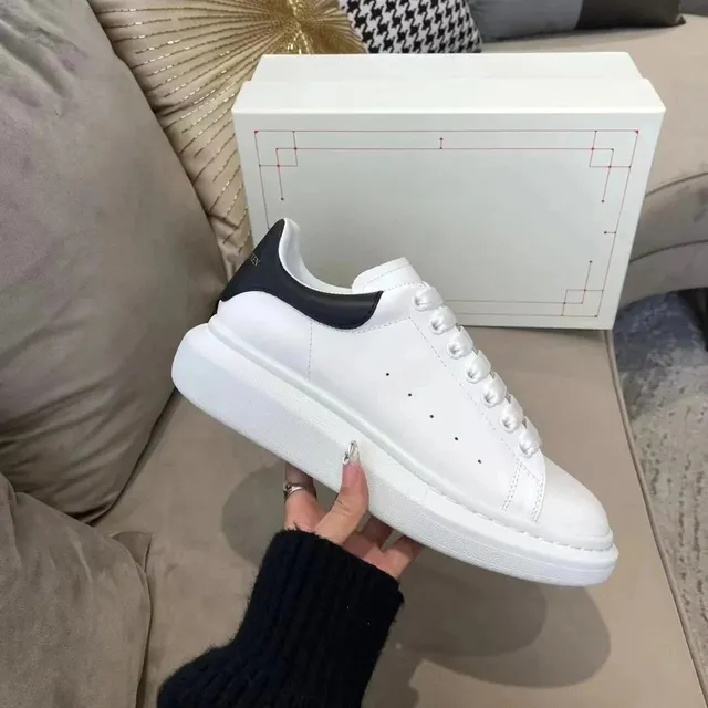 Alexander McQueen Oversized Sneaker White with Black Heel Tab