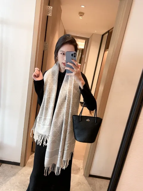Dior Oblique Scarf Geometric Print