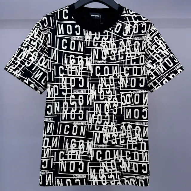 Dsquared2 Graphic Print T-Shirt Icon Logo All-Over Print