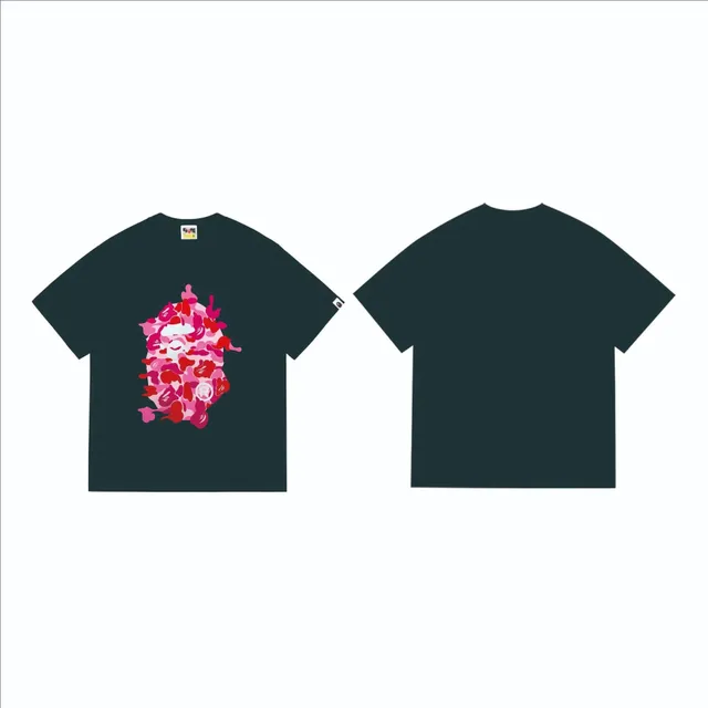 BAPE Shark Tee Pink Camo Ape Head