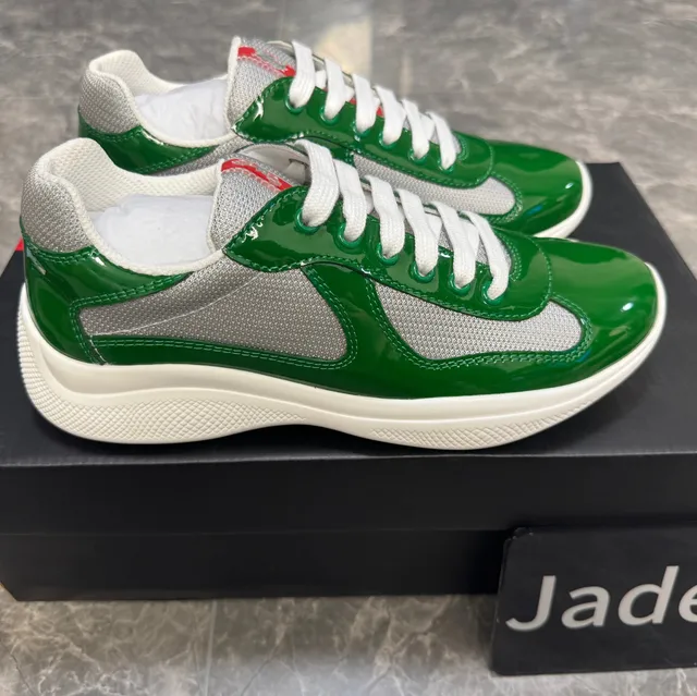 Prada Linea Rossa Sneaker Green Patent & Mesh