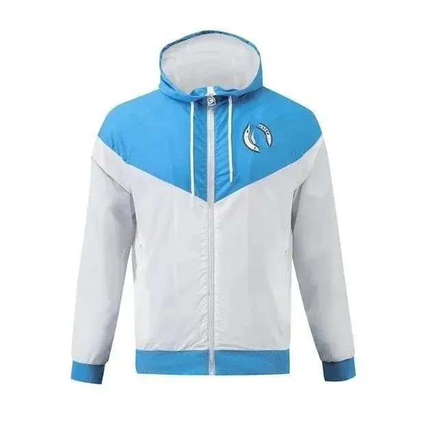 Windbreaker Jacket Color-Block Hooded
