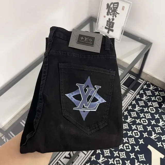 Louis Vuitton Denim Jeans LV Monogram Patch