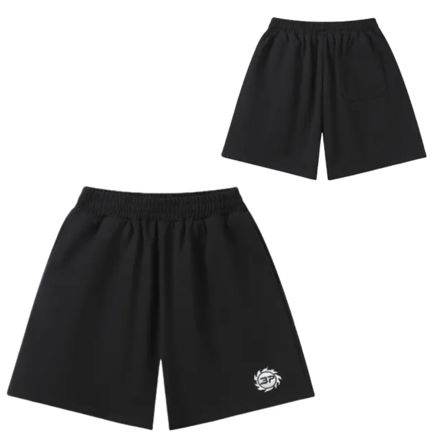 Denim Tears Logo Shorts Black with White Logo