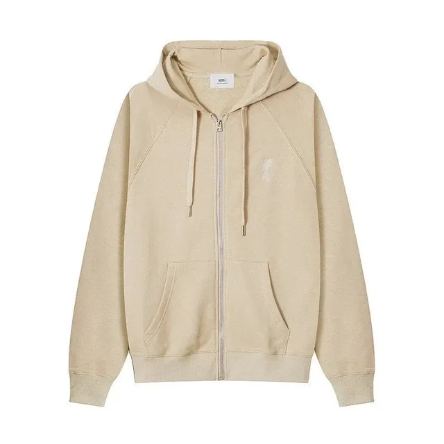 AMI Paris Zip-Up Hoodie Classic Logo