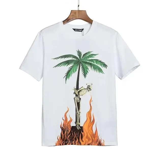 Palm Angels Palm Tree Skeleton Tee Flame Palm Print