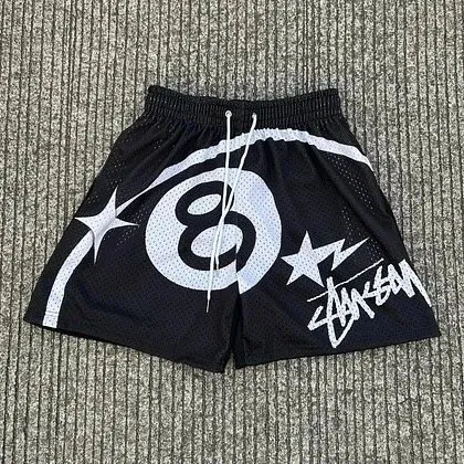 Stüssy Mesh Shorts 8 Ball Graphic