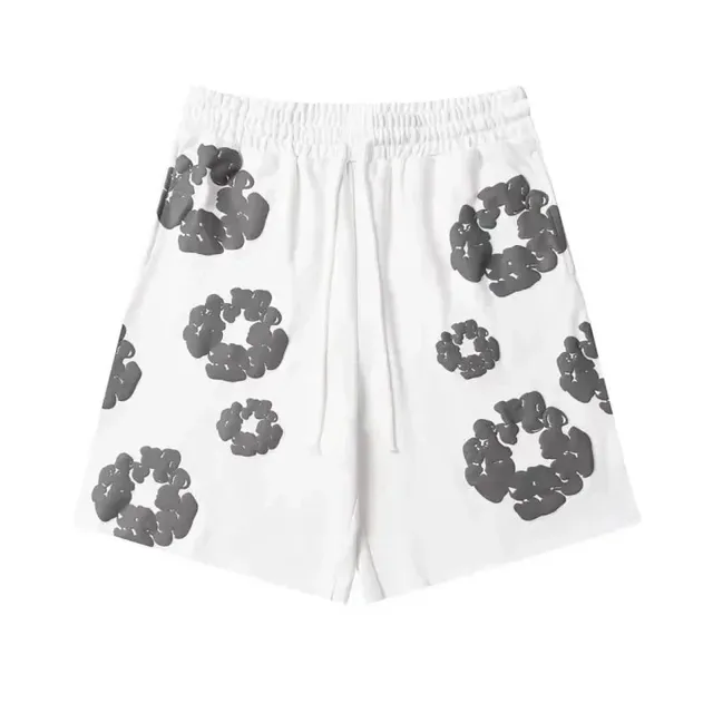 Balenciaga Printed Shorts Cloud Logo Print