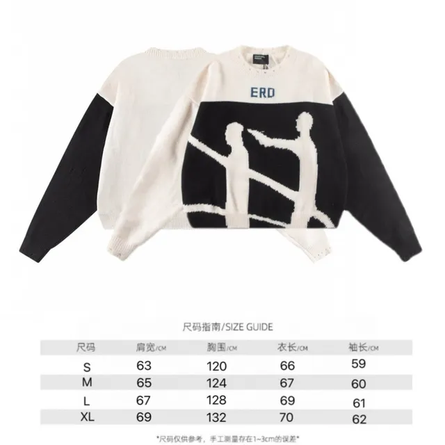 Enfants Riches Déprimés Knit Sweater Contrast Sleeve Graphic