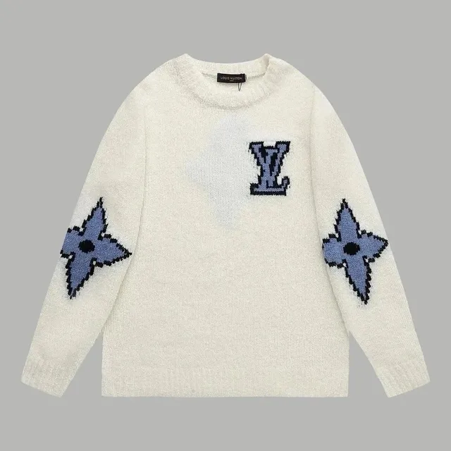 Louis Vuitton Knit Sweater LV Monogram & Flower Motif