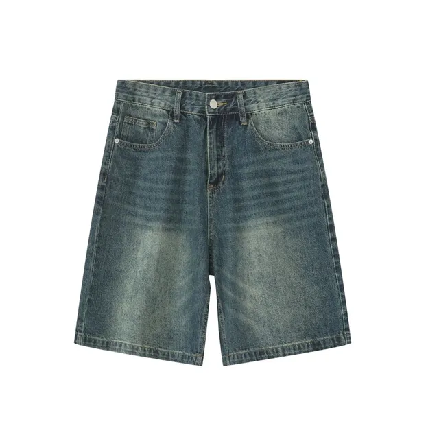 Levi's Denim Shorts Mid-Wash Distressed
