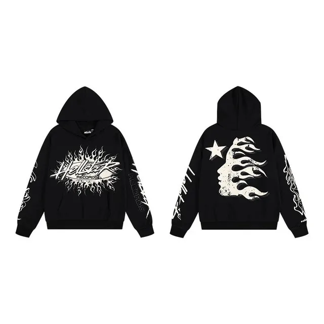 Hellstar Hoodie Flame Logo Print