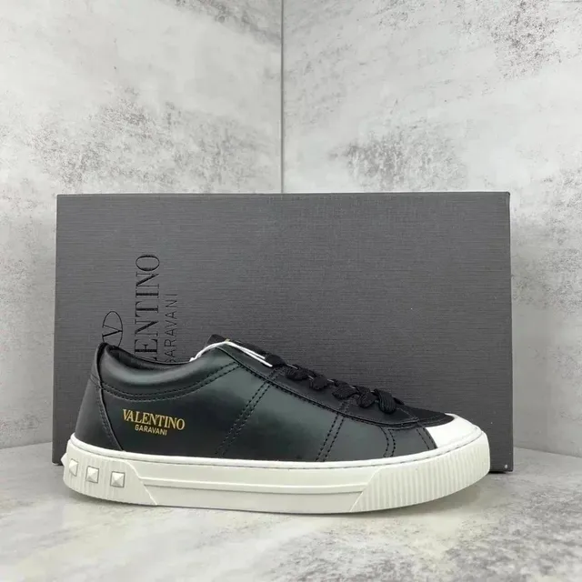Valentino Rockstud Sneaker Black and White