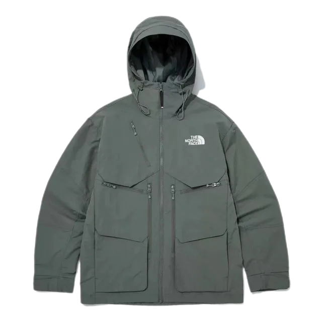 The North Face Nuptse Jacket Olive Grey
