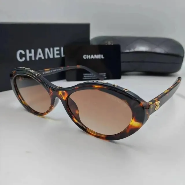 Chanel Sunglasses Tortoiseshell with Gold CC