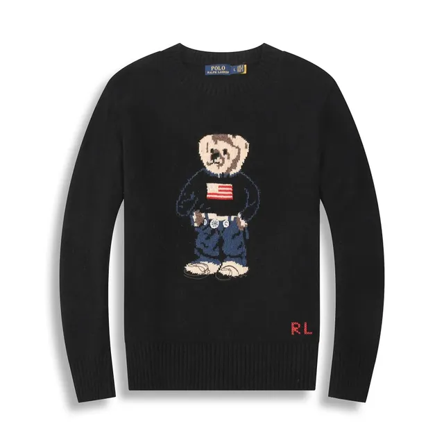Bear Cardigan Black