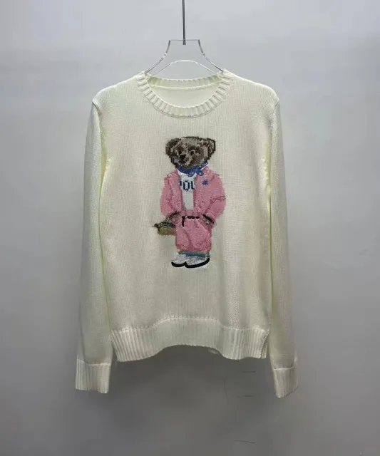 Polo Ralph Lauren Polo Bear Sweater Embroidered Bear in Pink Suit