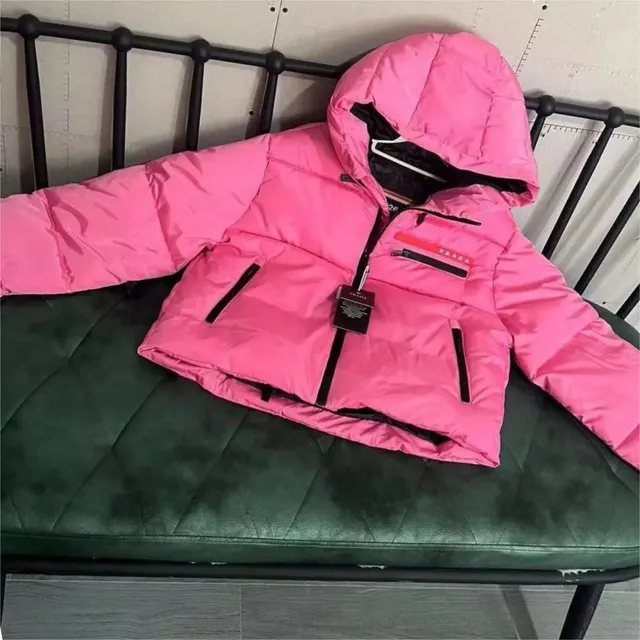 Prada Puffer Jacket Logo Patch