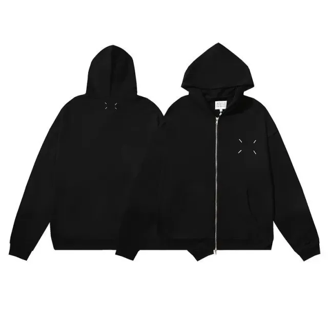 Comme des Garçons Zip-Up Hoodie Signature Stitch Detail