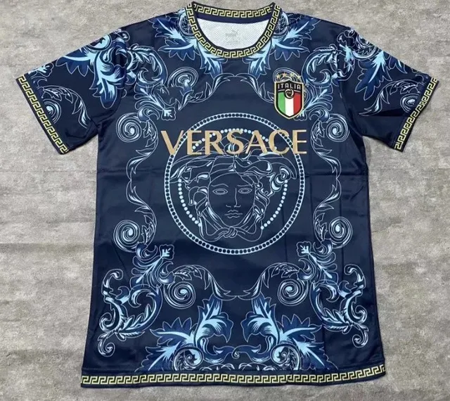 Versace Italy National Team Jersey Medusa Baroque Print
