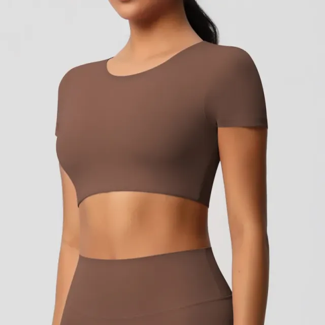 7105 short sleeves-chestnut color