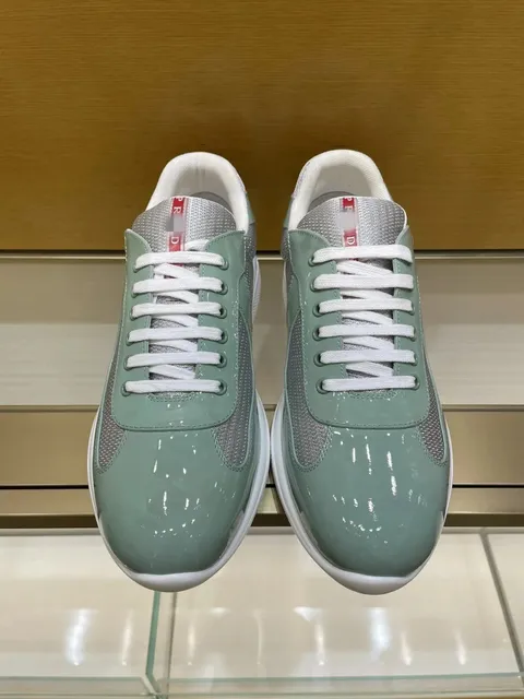 Prada Linea Rossa Trainer Mint Patent