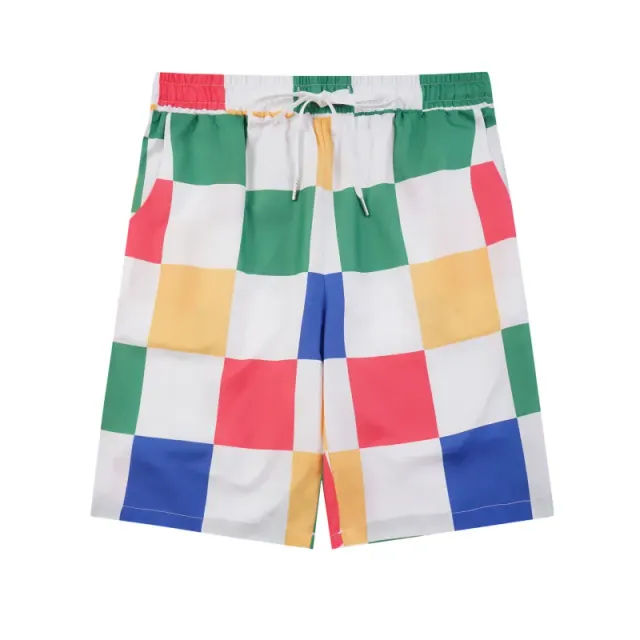 Casablanca Checkered Swim Shorts Multi-Color Block