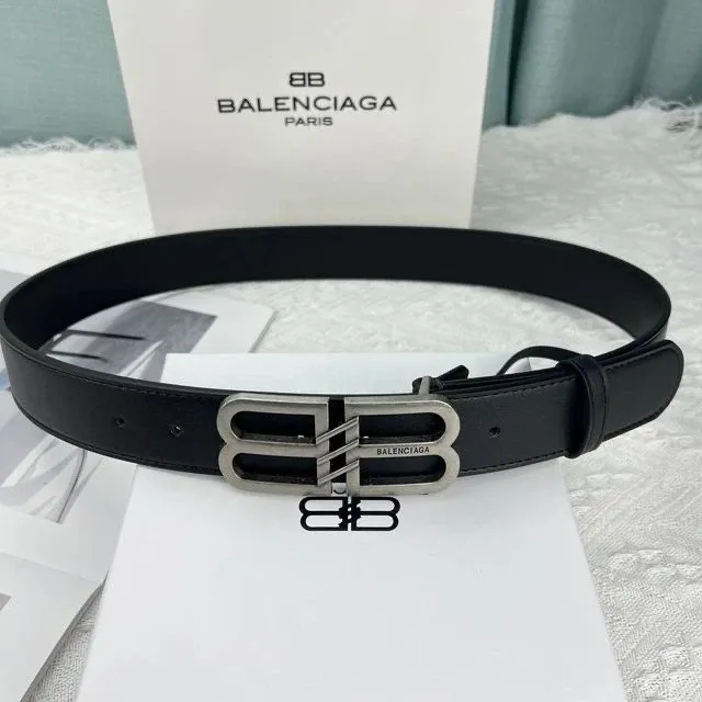 Balenciaga BB Belt Silver Buckle