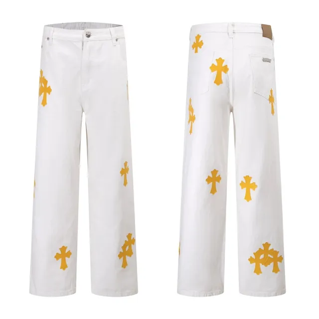 Chrome Hearts Cross Print Jeans