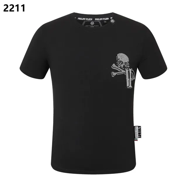 Philipp Plein Skull Logo T-Shirt Crystal Skull