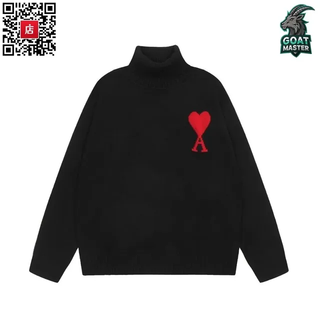 Amiri Turtleneck Sweater Heart Logo