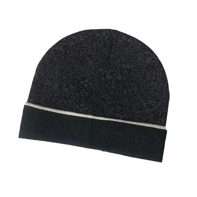Beanie Heathered Knit with Ribbed Cuff