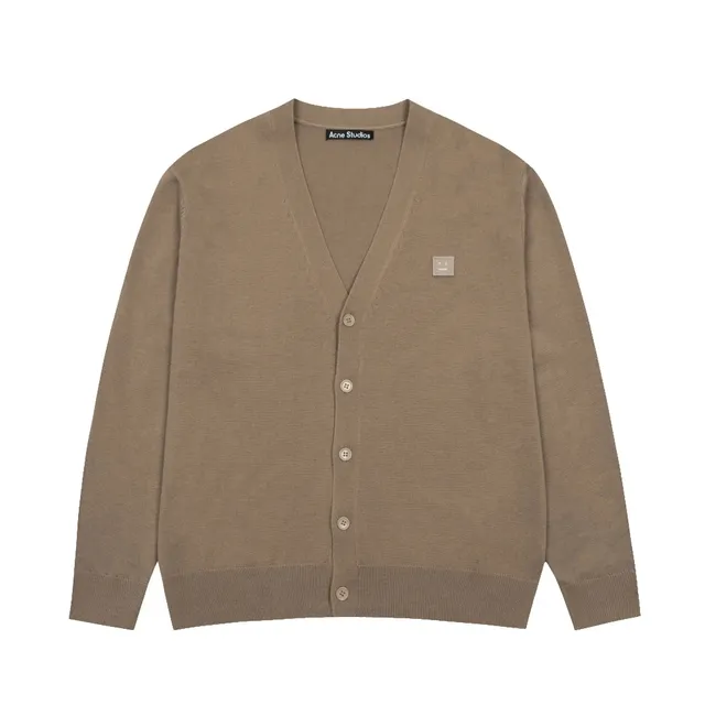 Acne Studios V-Neck Cardigan Smiley Patch