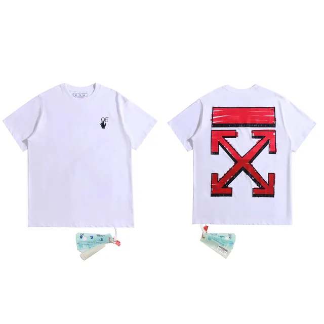 Off-White Arrow Graphic T-Shirt Red Arrow Print
