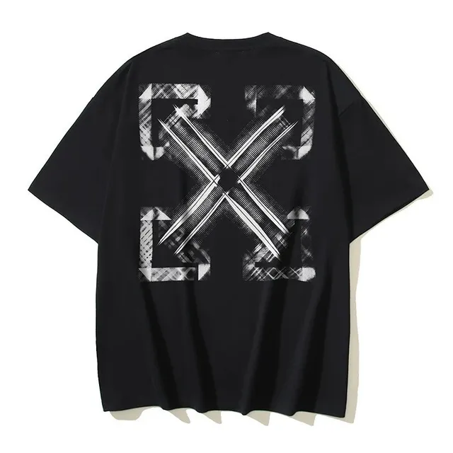 Off-White Oversized T-Shirt Diagonal Arrow Print