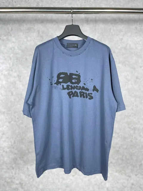 Balenciaga Graphic T-Shirt Lencian A Paris Print