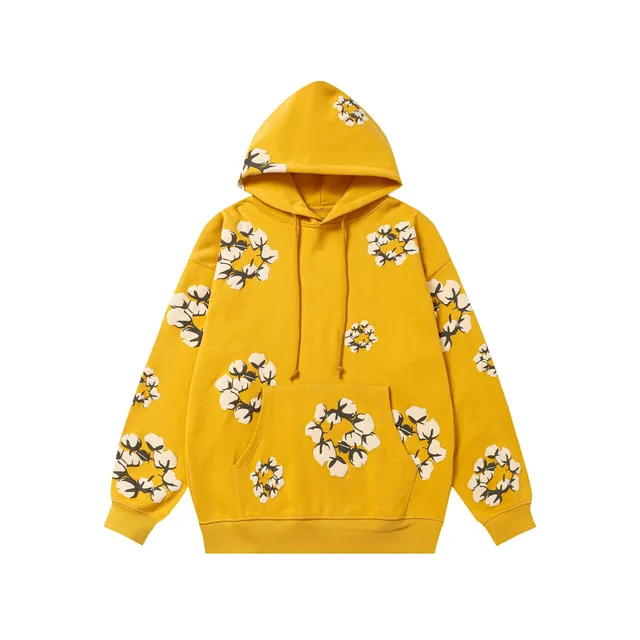 Denim Tears Cotton Flower Hoodie Cotton Blossom Print
