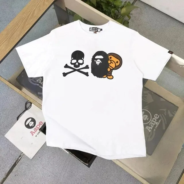 BAPE × Fragment Design Graphic Tee Skull and Ape Print